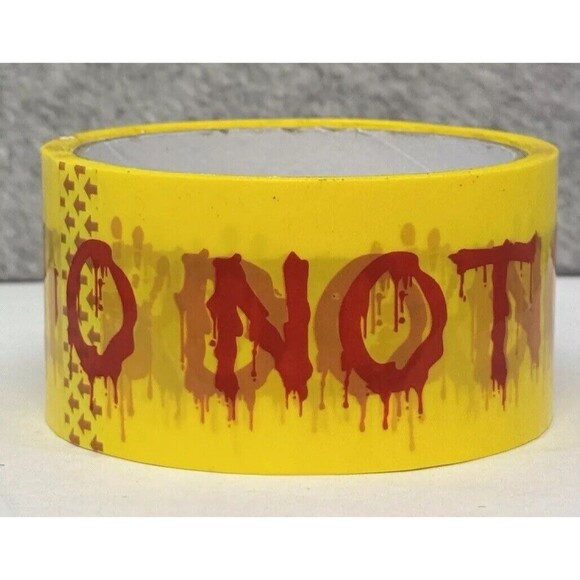 Lot of 2 Rolls Halloween Bloody Do Not Enter Decor Yellow Caution Tape - Picture 6 of 12